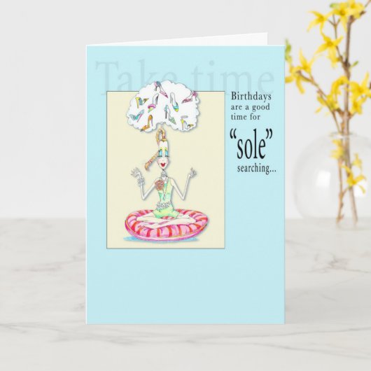 Yoga "sole" auf der Geburtskarte Karte (Gelbe Blume)