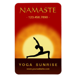 Yoga-Sonnenaufgang-Pose-Yoga-Studio große Flexi Magnet