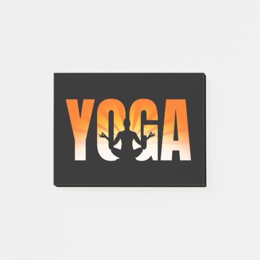Yoga Sonnenschein Post-it Klebezettel (Vorderseite)