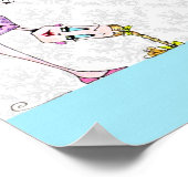 Yoga Spaß Print, lustige Frau Spaß Poster (Ecke)