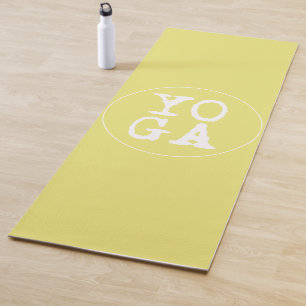 YOGA   Spaß-Typografie - sonniges Gelb Yogamatte