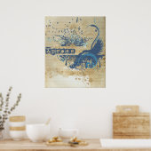 Yoga Speak : Blue X-pressive Chakra Poster (Küche)