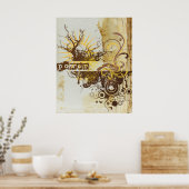 Yoga Speak: Gelber Power Chakra Poster (Küche)