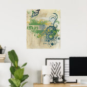 Yoga Speak: Grüne Liebe Chakra Poster (Heimbüro)