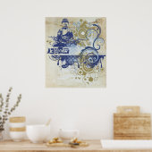 Yoga Speak: Indigowissenschaft Chakra Poster (Küche)