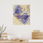 Yoga Speak: Lila Frieden Chakra Poster (Küche)