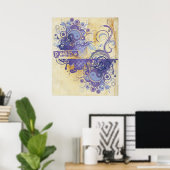 Yoga Speak: Lila Frieden Chakra Poster (Heimbüro)