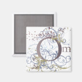 Yoga Speak : Om Design drehen Magnet (Vorderseite/Rückseite)