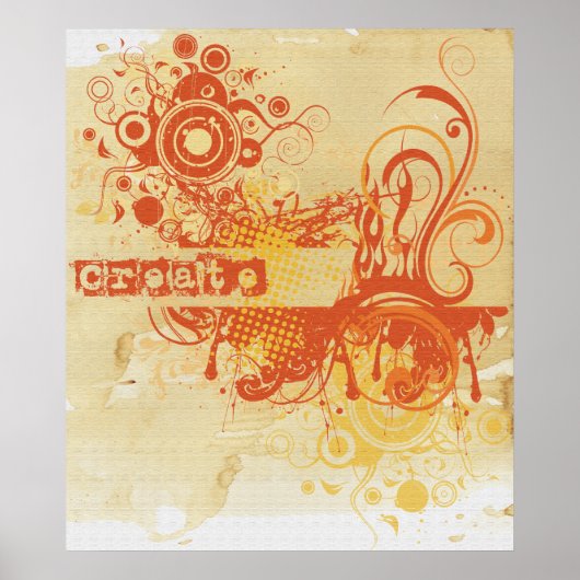 Yoga Speak: Orange Creative Chakra Poster (Vorne)