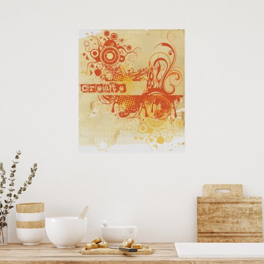 Yoga Speak: Orange Creative Chakra Poster (Küche)