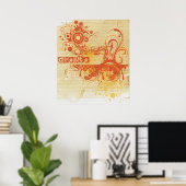 Yoga Speak: Orange Creative Chakra Poster (Heimbüro)