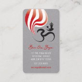 Yoga Spiritual Flame Om Ohm Calligraphy Zen Visitenkarte (Vorderseite)
