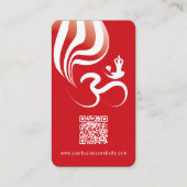 Yoga Spiritual Flame Om Ohm Calligraphy Zen Visitenkarte (Rückseite)