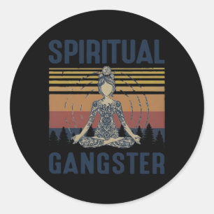 Yoga Spiritual Gangsters Yoga Runder Aufkleber