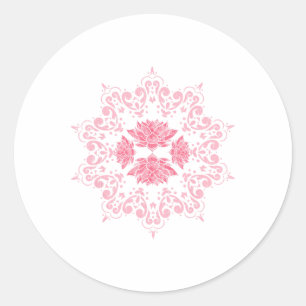 Yoga Spiritualität Yogi Pilates Lotusblume Mandala Runder Aufkleber