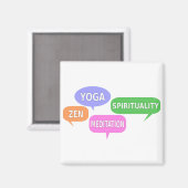 Yoga Spiritualität Zen Meditation Sprechblasen Magnet (Vorderseite/Rückseite)