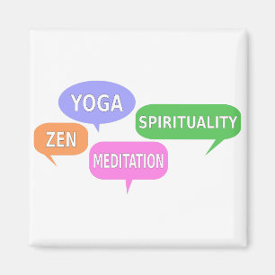 Yoga Spiritualität Zen Meditation Sprechblasen Magnet