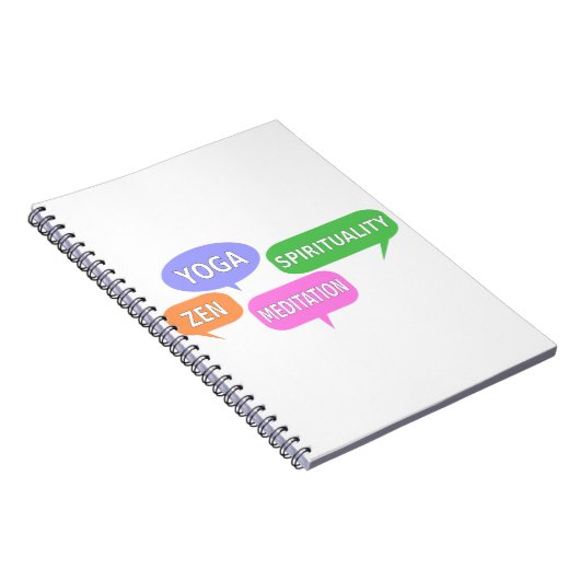Yoga Spiritualität Zen Meditation Sprechblasen Notizblock (Rechte Seite)