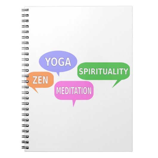 Yoga Spiritualität Zen Meditation Sprechblasen Notizblock (Vorderseite)