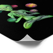 Yoga Spirituelle Alien Meditieren Poster (Ecke)