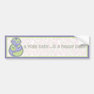 Yoga spricht Baby: Glücklicher Baby-Aufkleber - Autoaufkleber