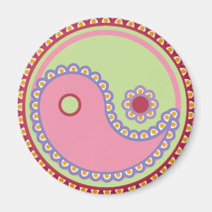 Yoga spricht Baby: Paisley Yin-Yang Magnet