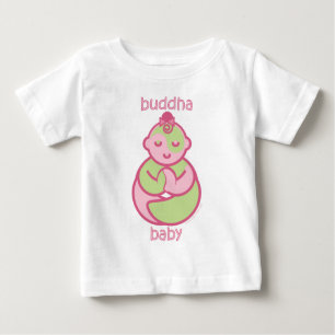 Yoga spricht Baby: Rosa Buddha-Baby Baby T-shirt