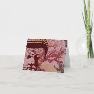 Yoga spricht: Buddha-Baum-Grafik Karte