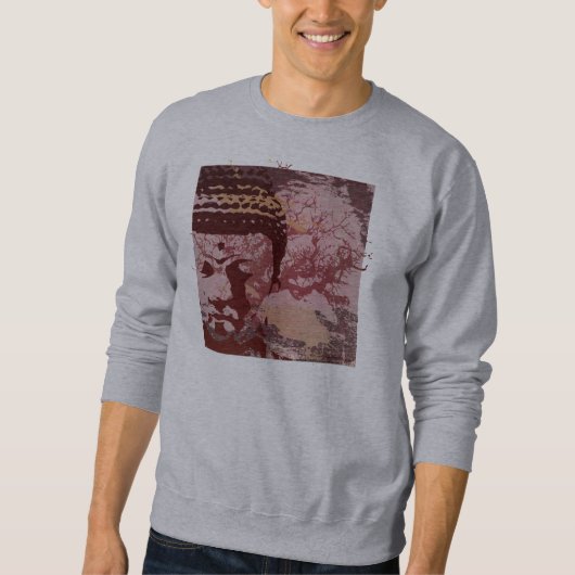 Yoga spricht: Buddha-Baum-Grafik Sweatshirt (Vorderseite)