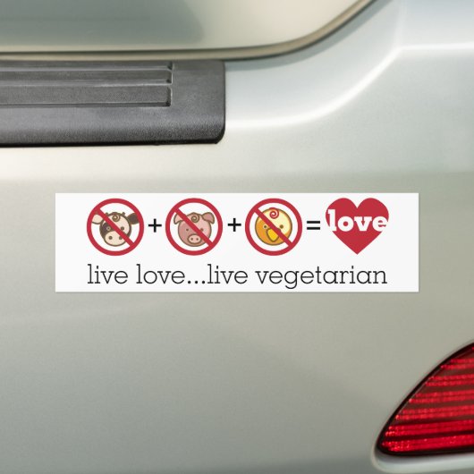 Yoga spricht: LiveLiebe-… Livevegetarier Autoaufkleber (Auf Auto)