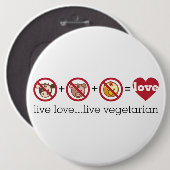 Yoga spricht: LiveLiebe-… Livevegetarier Button (Vorne & Hinten)