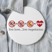 Yoga spricht: LiveLiebe-… Livevegetarier Button (Beispiel)