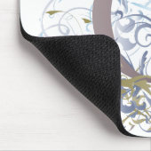 Yoga spricht: Wirbelndes OM entwerfen Mousepad (Ecke)