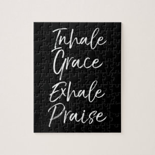 Yoga Sprichwort Inhalieren Grace Exhale Lounge Yog Puzzle