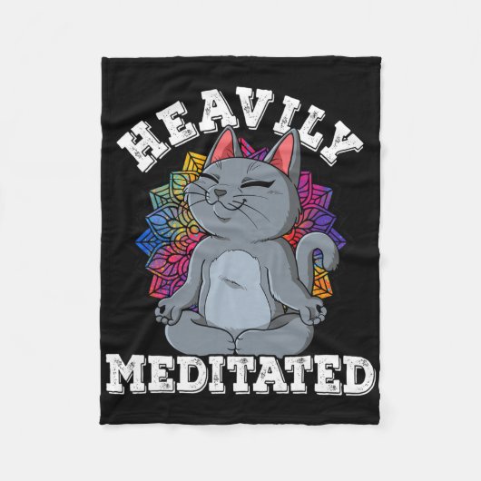 Yoga stark meditiert fleecedecke (Vorderseite)