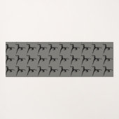 Yoga Stehend Pose Silhouette Yogamatte (Rückseite (Horizontal))