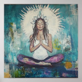 Yoga Studio Art - Meditation Pose - Gebet Kunst Poster (Vorne)