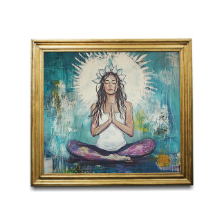 Yoga Studio Art - Meditation Pose - Gebet Kunst Poster