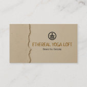 Yoga Studio Business | Brown Paper Visitenkarte (Rückseite)