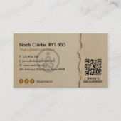 Yoga Studio Business | Brown Paper Visitenkarte (Vorderseite)