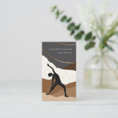 Yoga Studio Business Card Bohemisch Earth Tones Visitenkarte (Stehend Vorderseite)