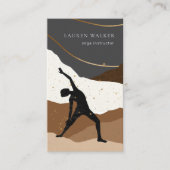 Yoga Studio Business Card Bohemisch Earth Tones Visitenkarte (Vorderseite)