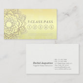 Yoga Studio Class Pass Black Gold Mandala Treue (Vorne/Hinten)