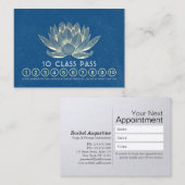 Yoga Studio Class Pass Loyalty Appointment Lotus Treuekarte (Vorne/Hinten)