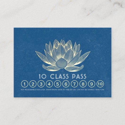 Yoga Studio Class Pass Loyalty Appointment Lotus Treuekarte (Vorderseite)