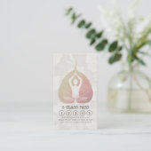 Yoga Studio Class Pass Meditation Pose Bodhi Leaf Treuekarte (Stehend Vorderseite)