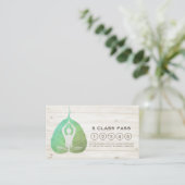 Yoga Studio Class Pass Meditation Pose Bodhi Leaf Treuekarte (Stehend Vorderseite)