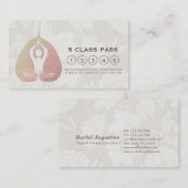Yoga Studio Class Pass Meditation Pose Bodhi Leaf Treuekarte (Vorne/Hinten)