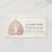 Yoga Studio Class Pass Meditation Pose Bodhi Leaf Treuekarte (Vorderseite)