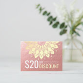 YOGA Studio Discount Coupon Treue Gold Mandala (Stehend Vorderseite)